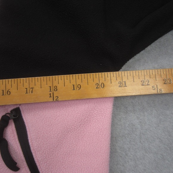 The North Face Sweater Womens Medium Pink Black 1/2 Zip Fleece Pullover - Picture 12 of 16
